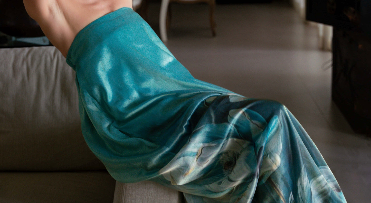 Vestido Fiesta | CHARLOTTE | ATELIER | Flor Azul